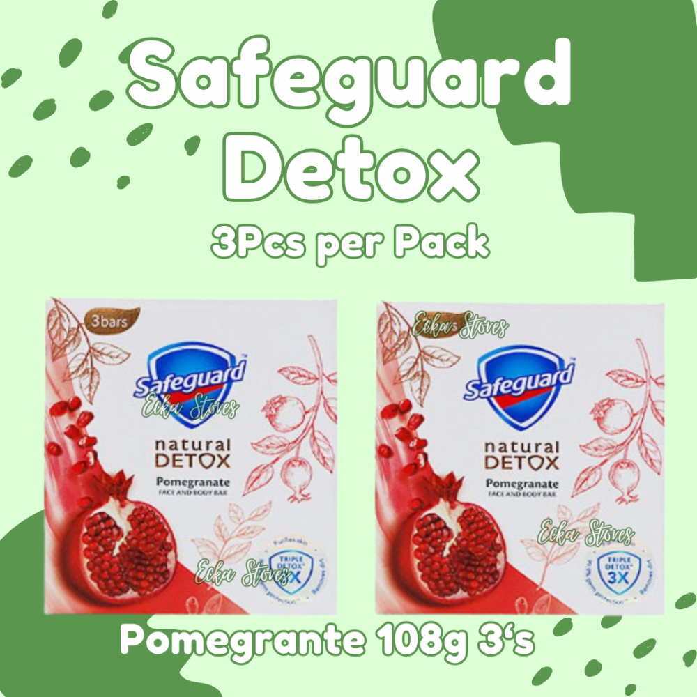 Safeguard Detox Soap Pomegrante 3pcs