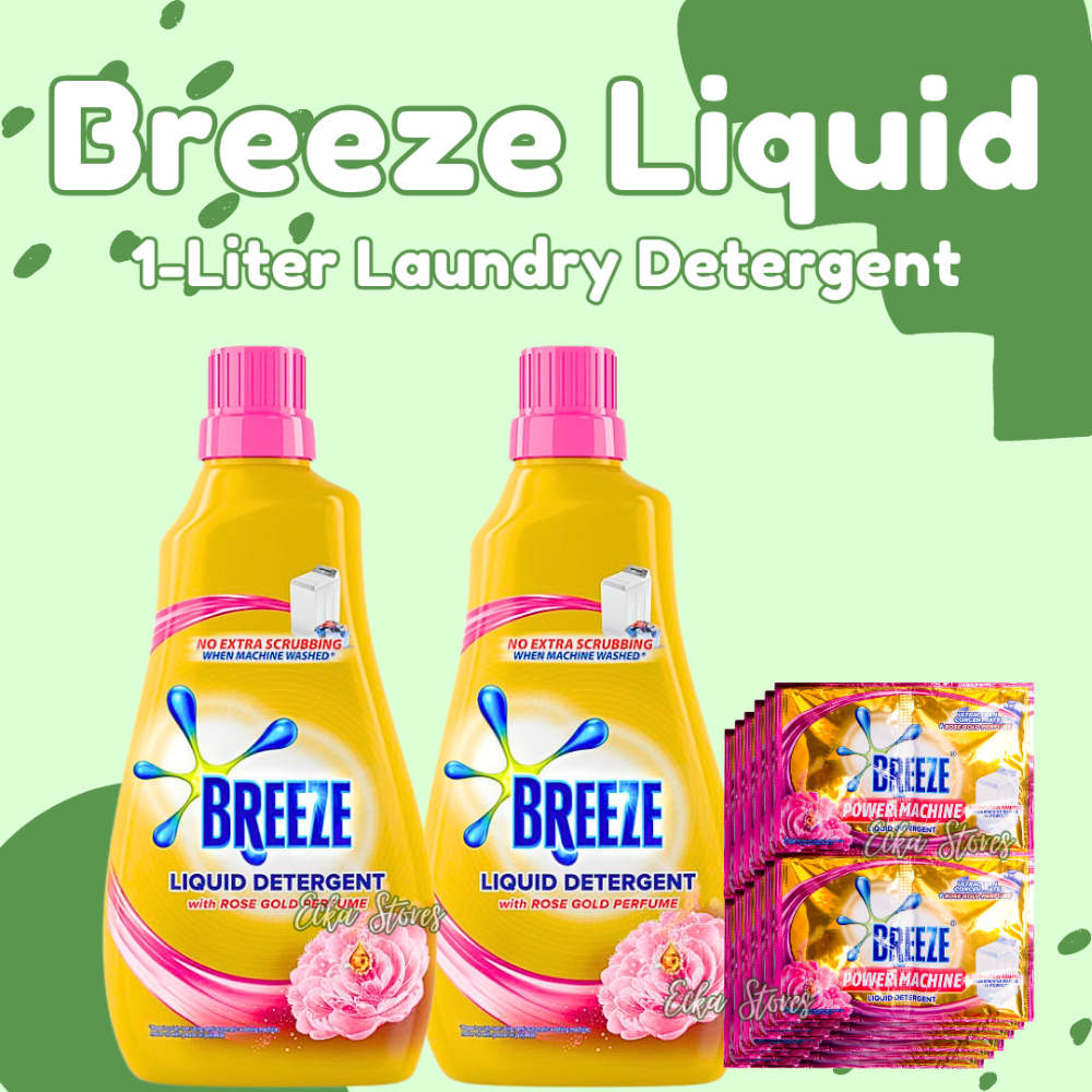 Breeze Liquid Detergent Rosegold Pink 1-L
