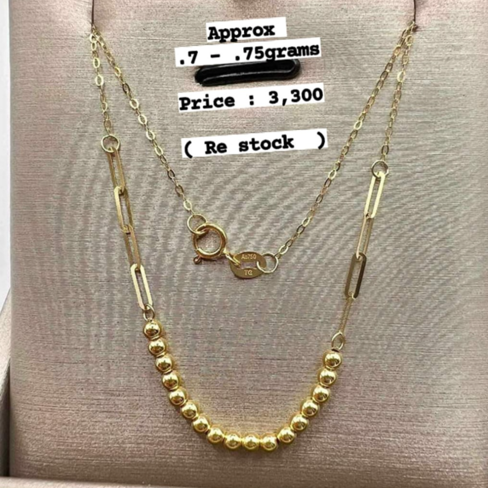 Centered Necklace 18karatSaudiGold