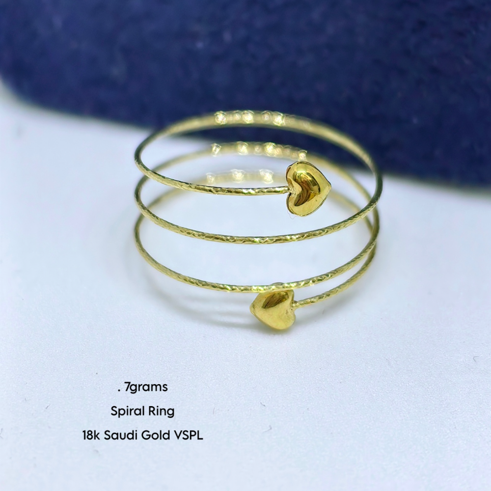 Spiral Ring 18k Saudi Gold BRANDNEW Pawnable