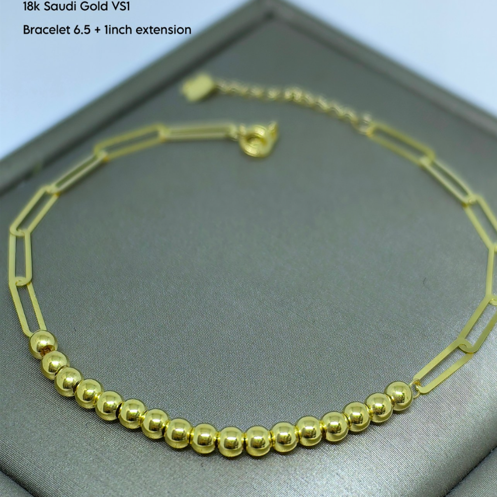 Bubble Bracelet 18k Saudi Gold BRANDNEW Pawnable