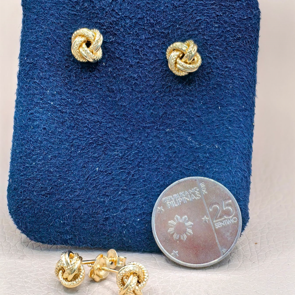 Knot Earrings 18karat Saudi Gold